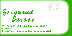 zsigmond sarosi business card